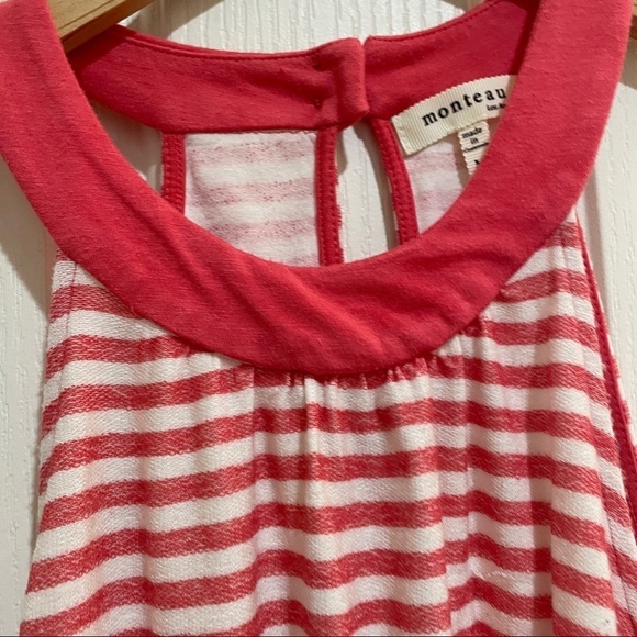 ROMPER melon white striped summer outfit swim cover lounge size medium - Picture 6 of 8